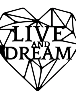 Live and Dream Metal Wall Art | Live and Dream Metal Sign | Live and Dream Metal Word Art | Indoor Outdoor Metal Sign | Housewarming Gift