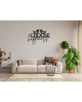 Choose Happiness Metal Wall Art | Choose Happiness Metal Sign | Choose Happiness Metal Word Art | Indoor Outdoor Metal Sign | Wall Decor