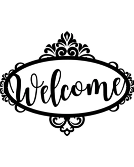 Welcome Metal Wall Art | Welcome Sign | Wall Hangings | Interior Decoration Metal Art | Outdoor Metal Sign | Housewarming Gift